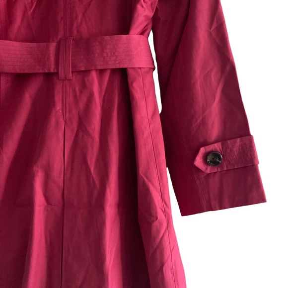 LONDON FOG Womens Pink Belted Trench Coat L - Picture 9 of 16